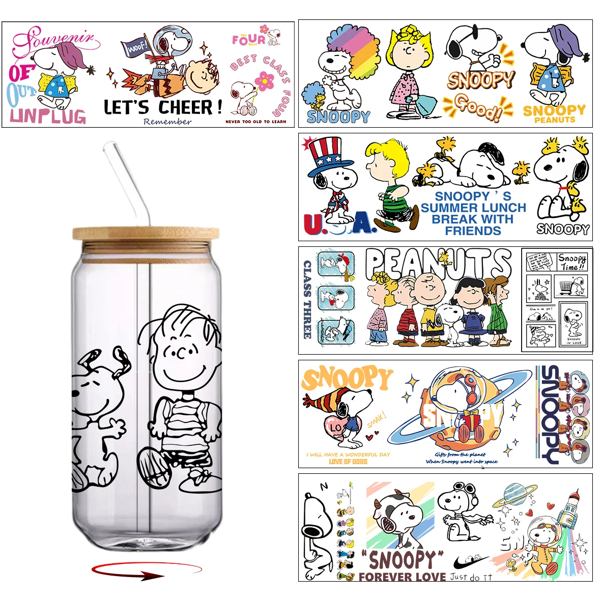 30*10cm Snoopy Series UV DTF C - Rdta Tank Glass 评论和价格