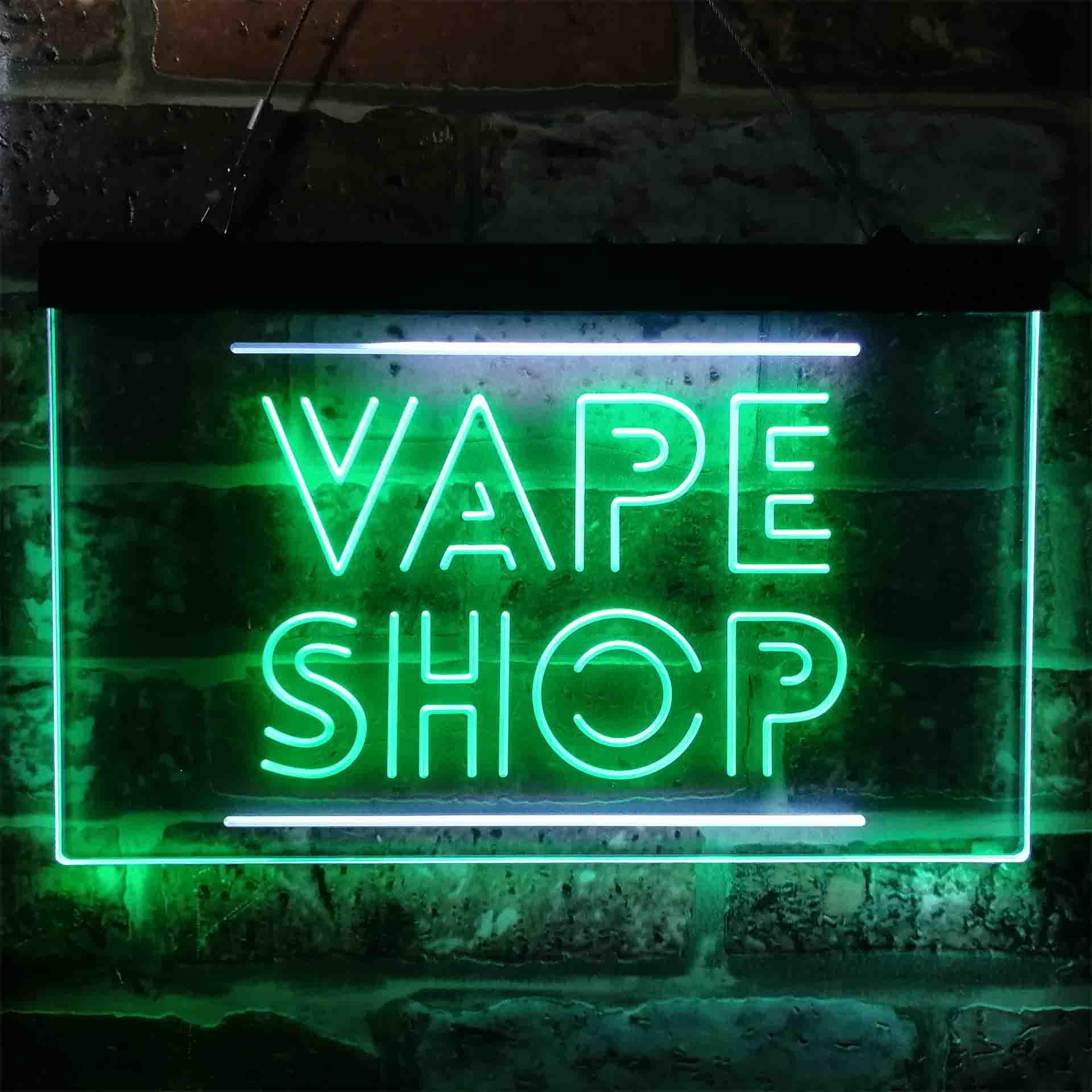 VAPE SHOP Dual Color Led Neon  - Vaping Shop 评论和价格