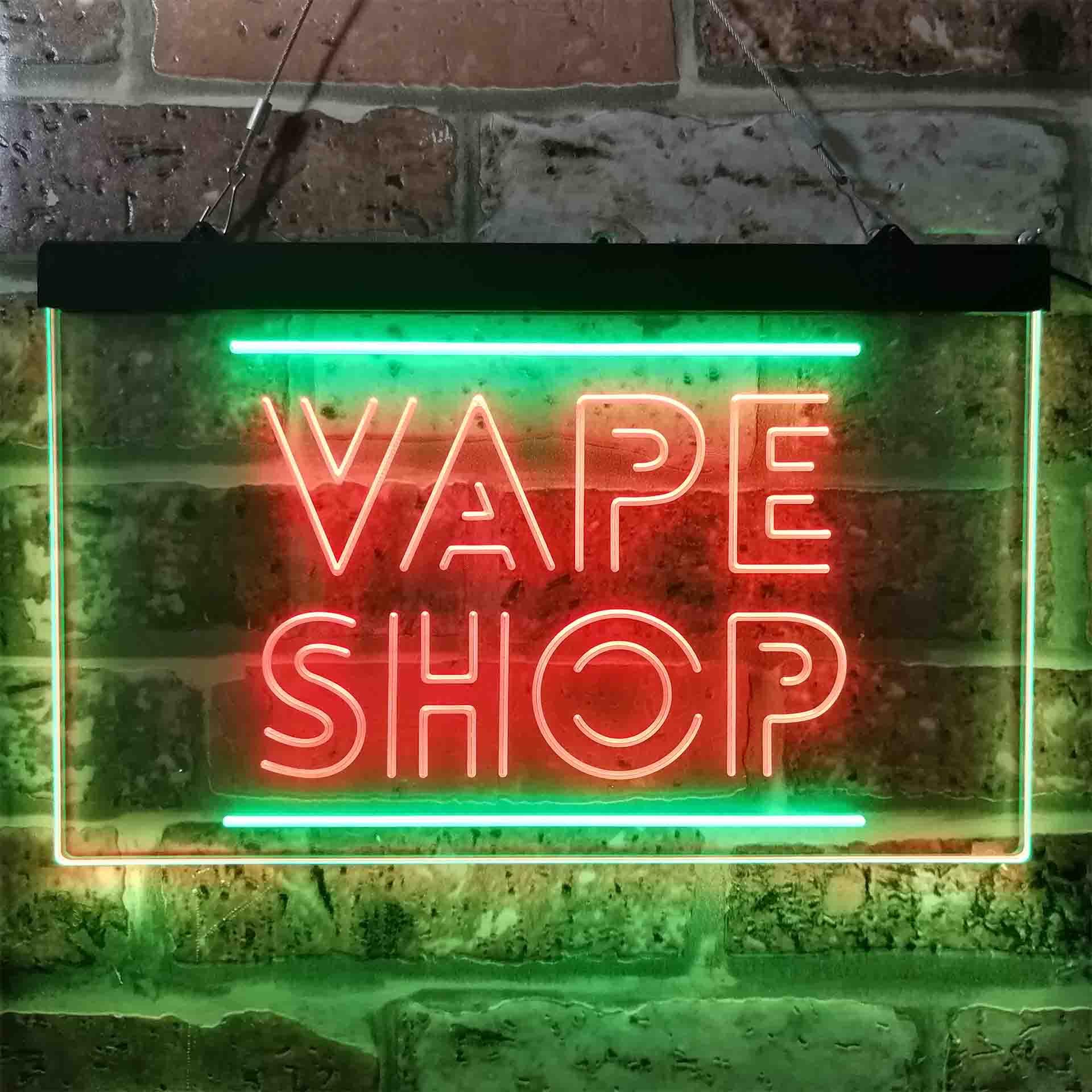 VAPE SHOP Dual Color Led Neon  - Vaping Shop 评论和价格