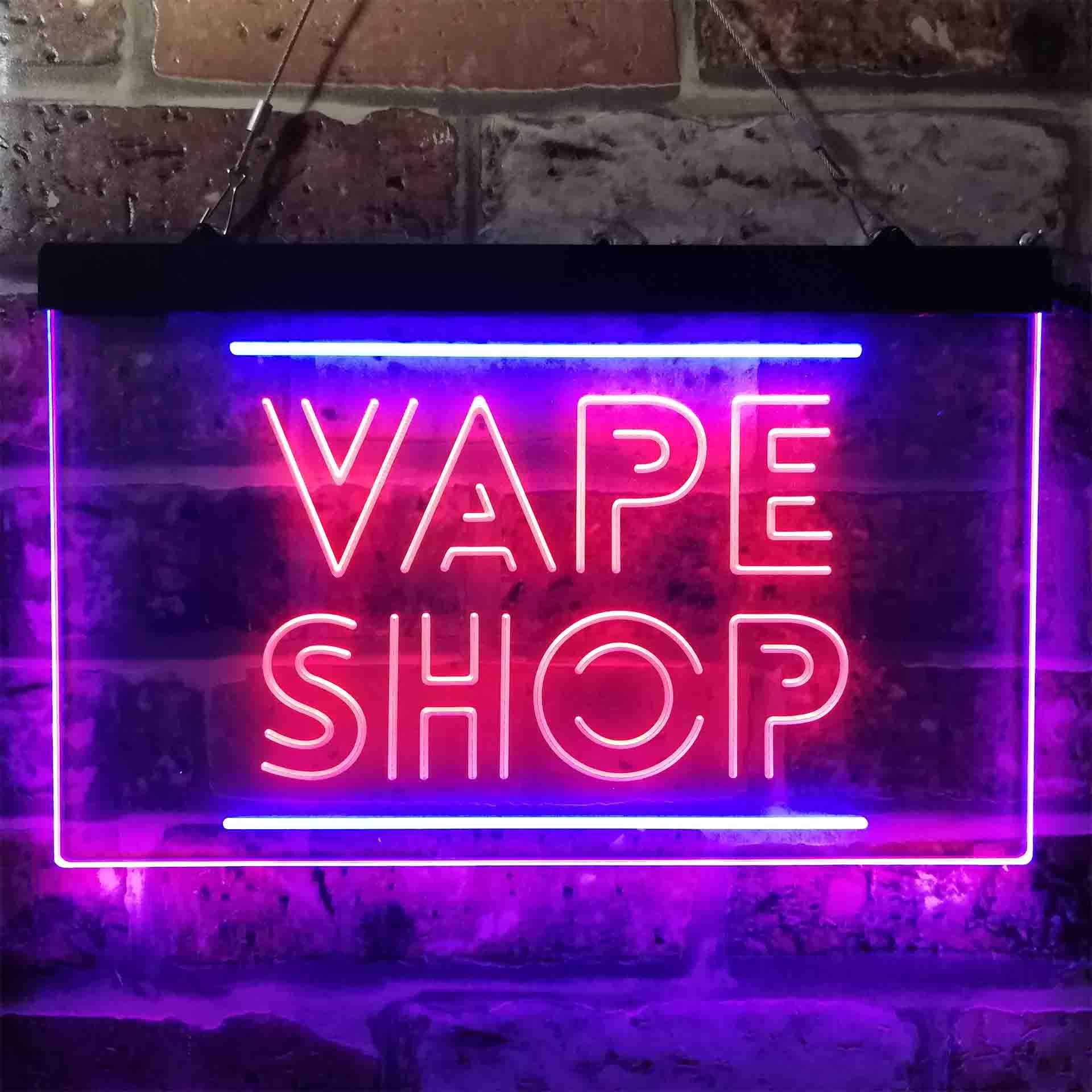 VAPE SHOP Dual Color Led Neon  - Vaping Shop 评论和价格