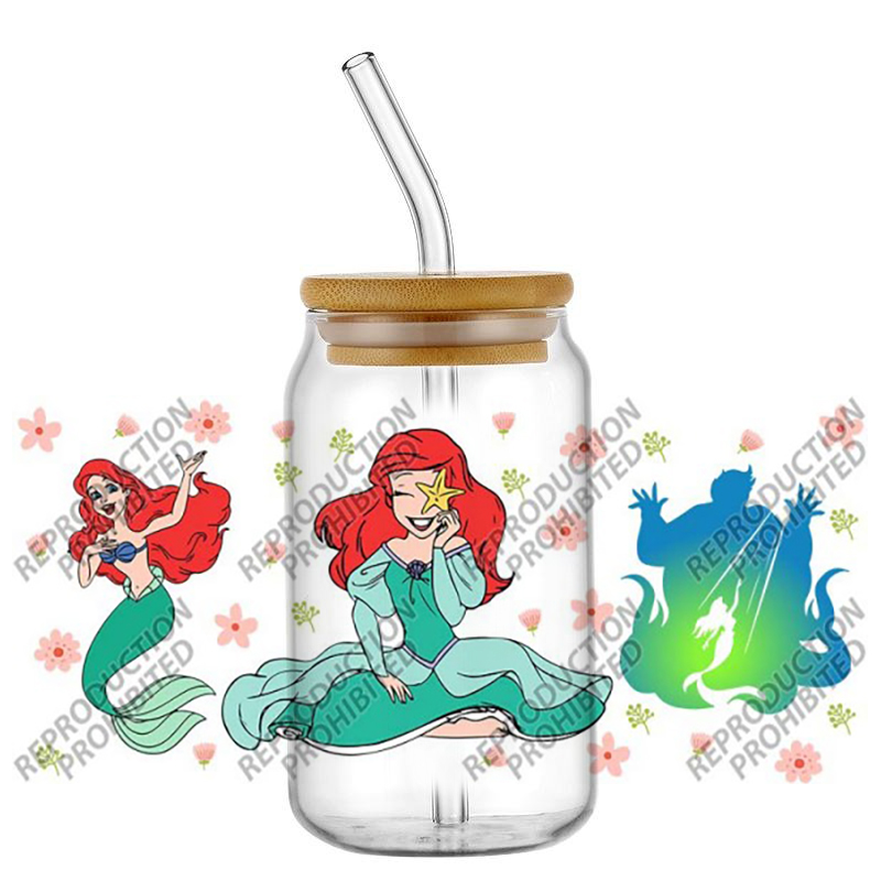 Popular Retro Cartoon Mermaid  - Rdta Tank Glass 评论和价格
