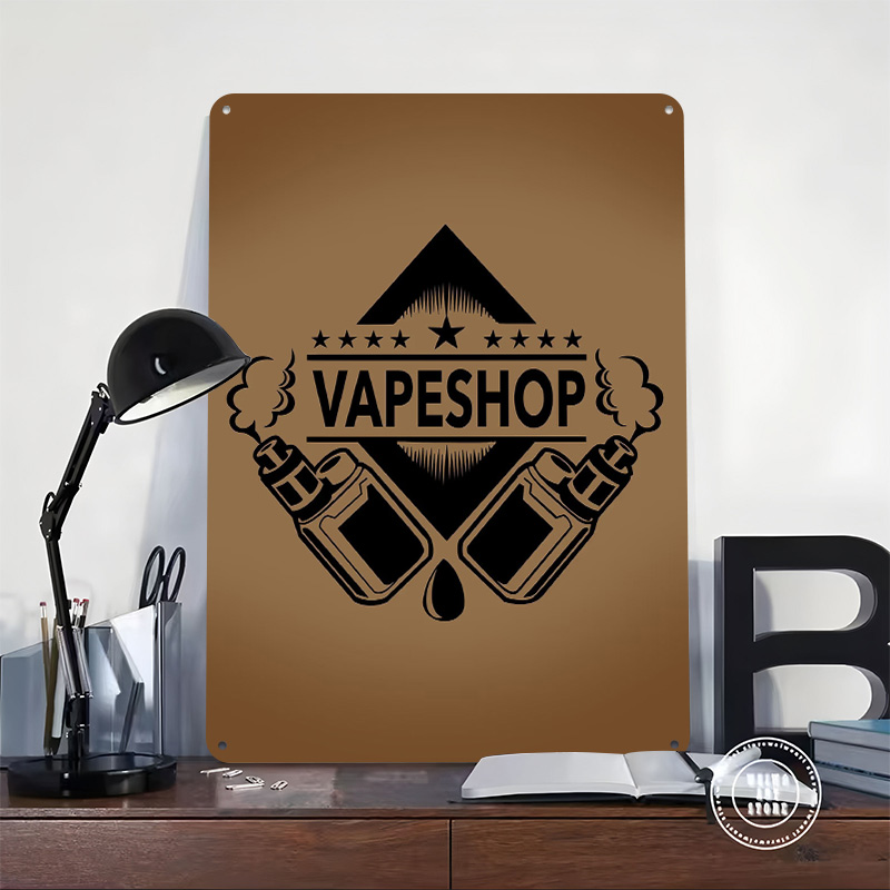 Vape Shop Logo Tinplate Poster - Vaping Shop 评论和价格