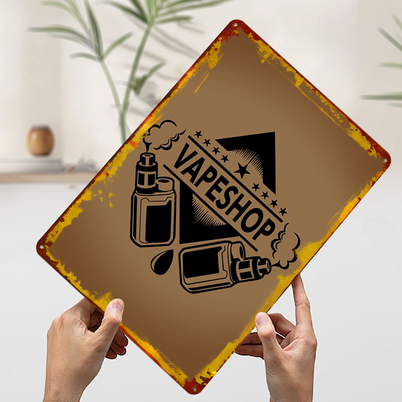 Vape Shop Logo Tinplate Poster - Vaping Shop 评论和价格