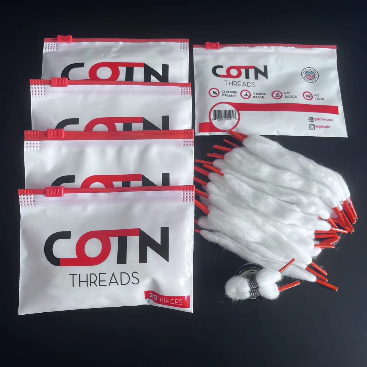 100/60/20pcs Prebuilt Wire Coi - Cotton Wick Organic 评论和价格