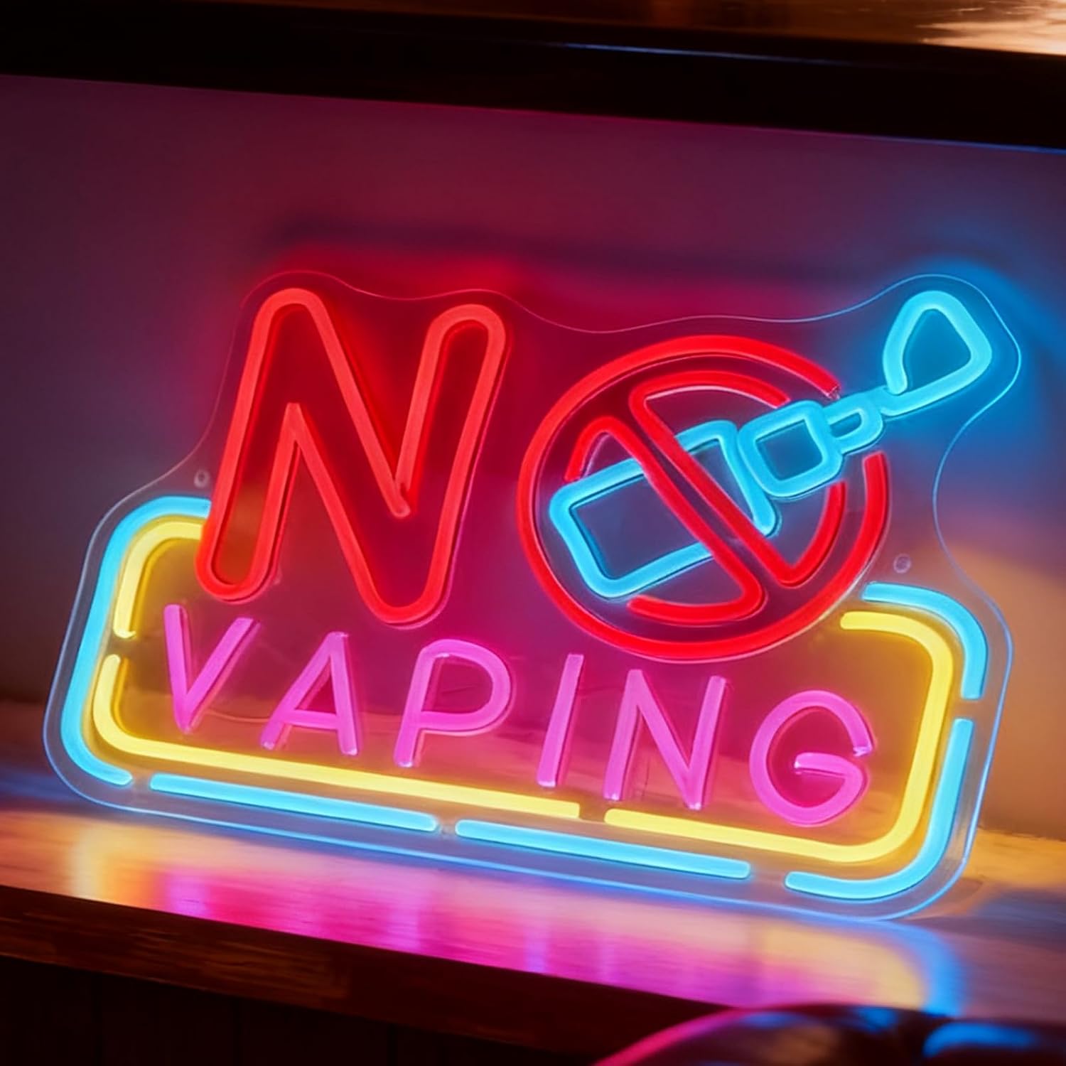 No Vaping LED Neon Sign USB Po - Vaping Shop 评论和价格