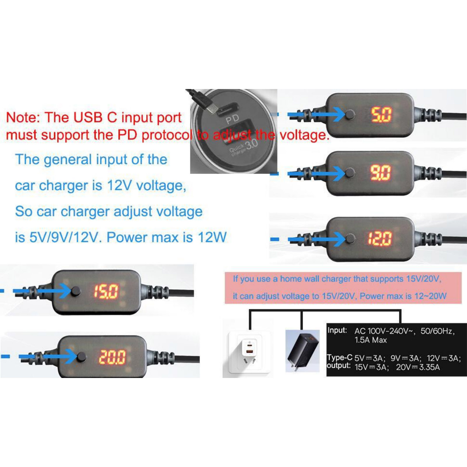 1Pc USB-C to 12V Car Cigarette - Accessories Experts Vape 评论和价格