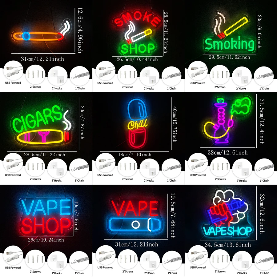 USB Bright Led Advertising Dis - Vaping Shop 评论和价格