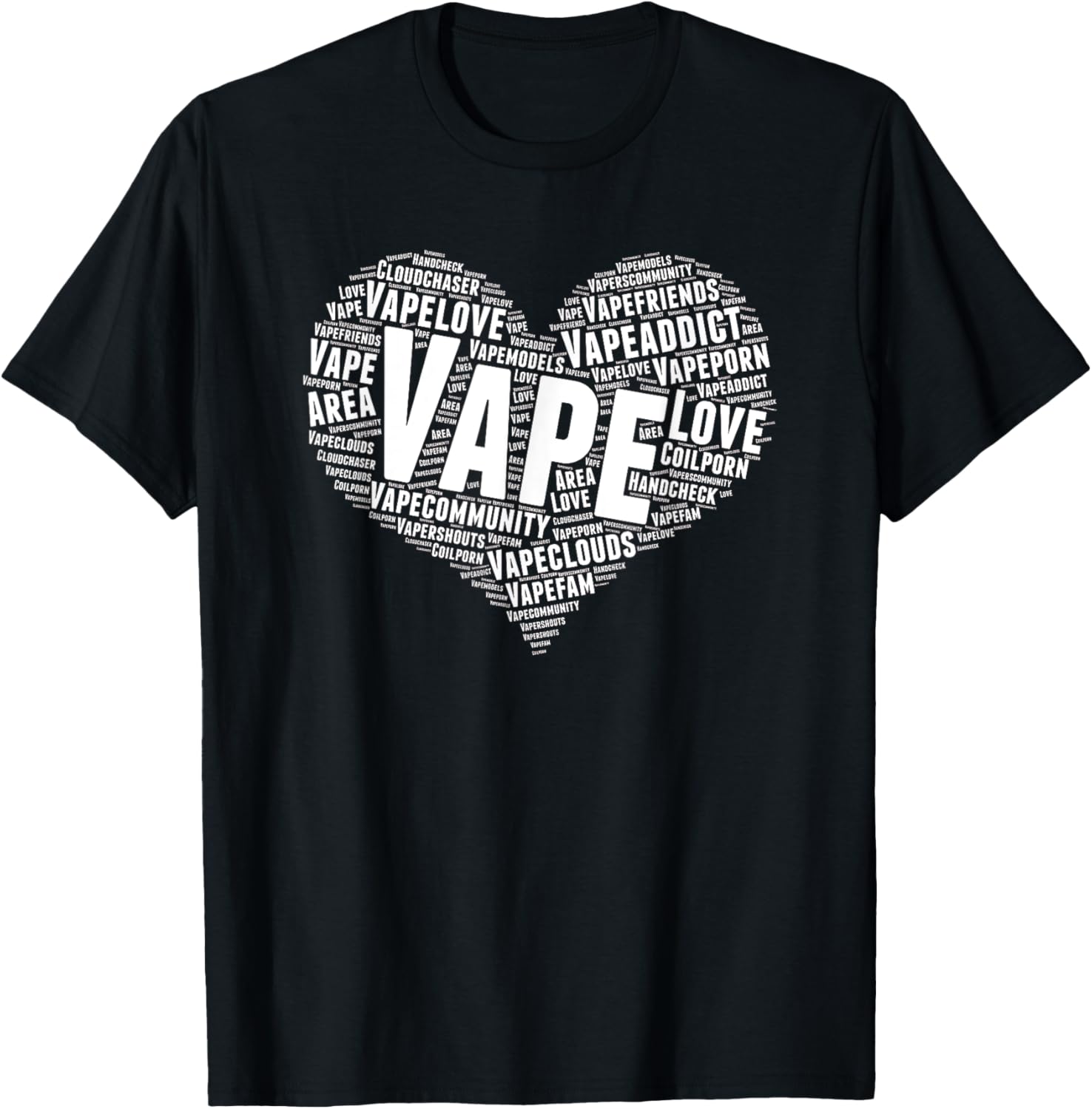 Vape Heart Word Cloud Graphic  - Vaping Shop 评论和价格
