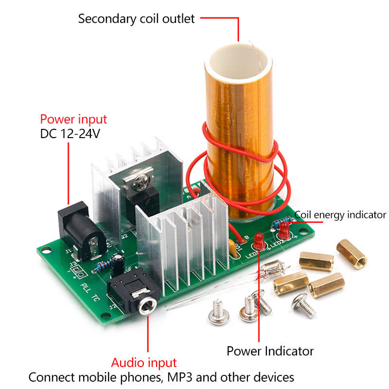 Mini Tesla Coil DIY Electronic - Coil Building Kit 评论和价格