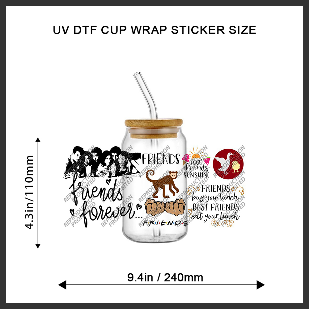 Retro Friend Themed UV DTF 16o - Rdta Tank Glass 评论和价格